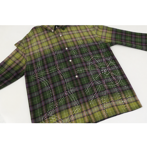 REY RHINESTONES SHIRT GREEN